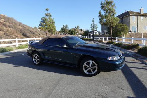 Green 1996 Ford Mustang GT
