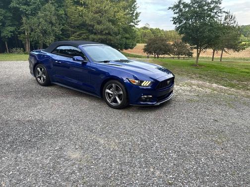 Blue 2016 Ford Mustang EcoBoost Premium