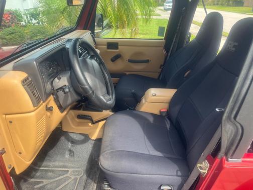 Red 1998 Jeep Wrangler Sport