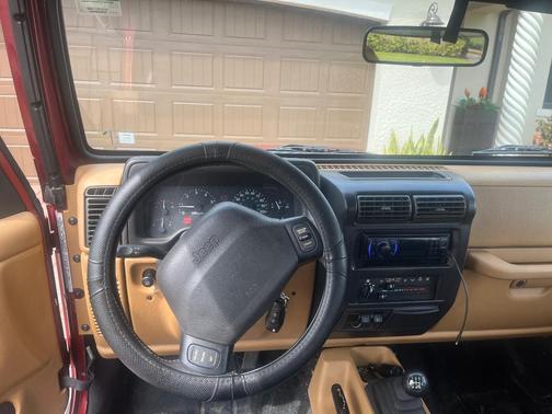 Red 1998 Jeep Wrangler Sport