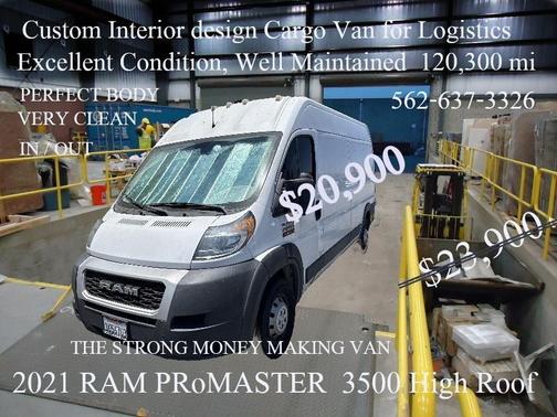 White 2021 RAM ProMaster 3500 High Roof