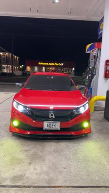 Red 2019 Honda Civic Sport