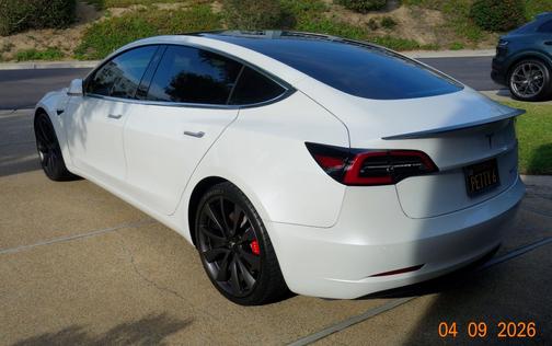 White 2020 Tesla Model 3 Performance