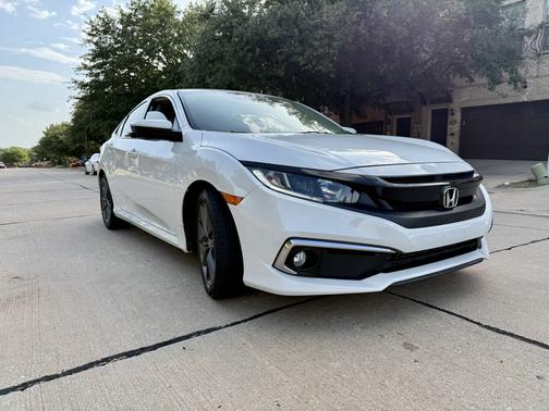 White 2021 Honda Civic EX