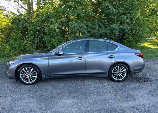 Gray 2018 INFINITI Q50 3.0t LUXE