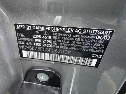 2003 Mercedes-Benz SL-Class SL500 Roadster