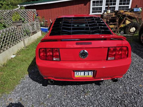 Red 2005 Ford Mustang GT