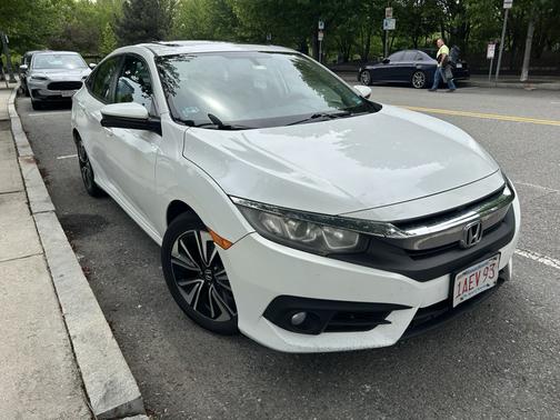 White 2016 Honda Civic EX-L