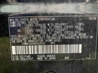 Black 2008 Toyota RAV4 Limited