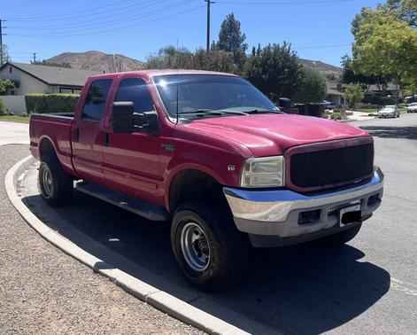 Red 2001 Ford F-250 XL Crew Cab Super Duty