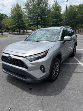 Silver 2022 Toyota RAV4 Hybrid XLE Premium