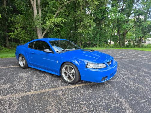 Blue 2003 Ford Mustang Mach I