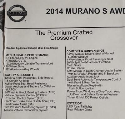2014 Nissan Murano S