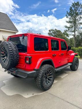Red 2018 Jeep Wrangler Unlimited Sahara