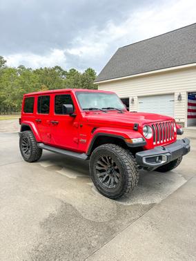 Red 2018 Jeep Wrangler Unlimited Sahara