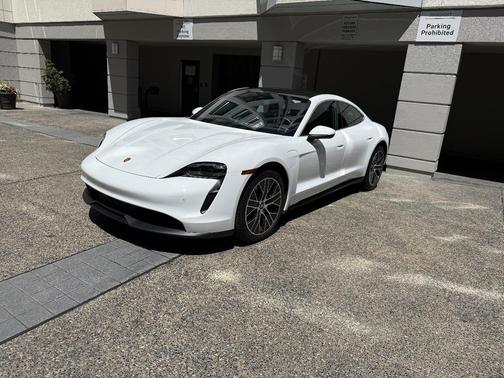 White 2021 Porsche Taycan Taycan 4S