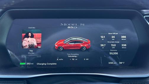 Red 2016 Tesla Model S 85D