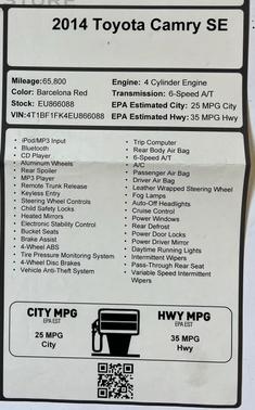 2014 Toyota Camry SE