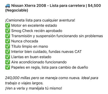 2008 Nissan Xterra X