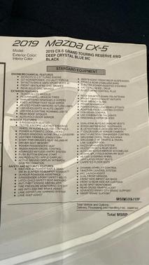 Blue 2019 Mazda CX-5 Grand Touring Reserve