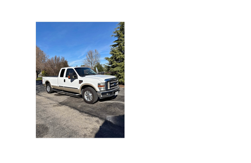 White 2008 Ford F-250 Lariat SuperCab Super Duty