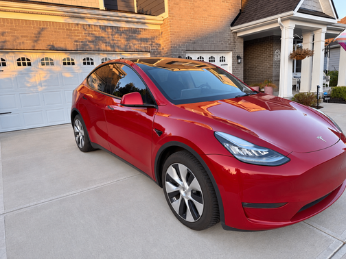 Red 2022 Tesla Model Y Long Range