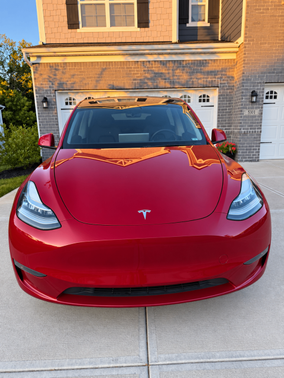 Red 2022 Tesla Model Y Long Range