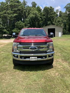Red 2017 Ford F-250 Lariat