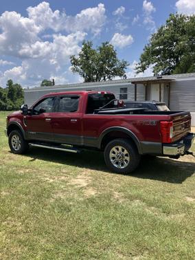 Red 2017 Ford F-250 Lariat
