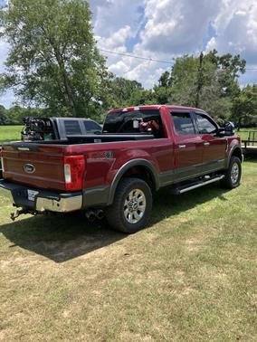 Red 2017 Ford F-250 Lariat