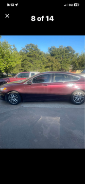Red 2013 Ford Fusion SE
