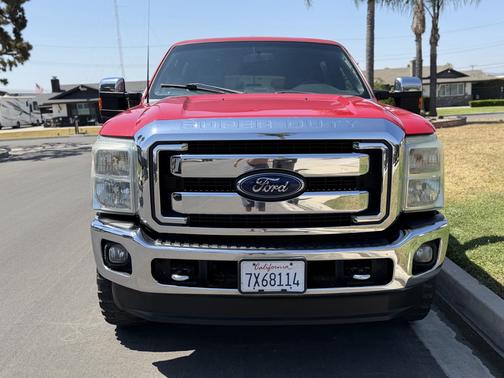 Red 2013 Ford F-250 XLT