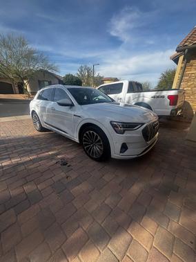 White 2019 Audi e-tron Prestige