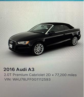 Black 2016 Audi A3 2.0T Premium