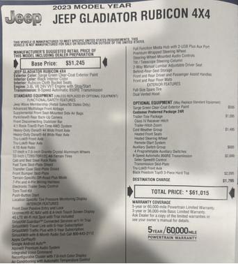 2023 Jeep Gladiator Rubicon