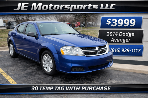 Blue 2014 Dodge Avenger SE
