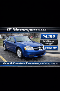 Blue 2014 Dodge Avenger SE