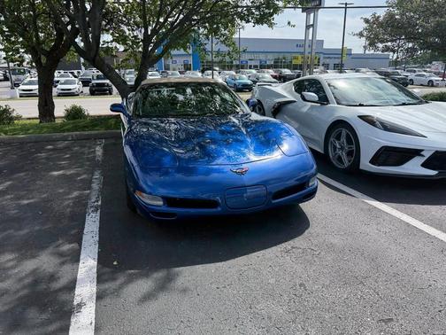 Blue 2002 Chevrolet Corvette Base