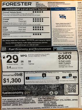 Blue 2019 Subaru Forester Premium
