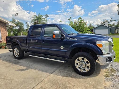 Blue 2012 Ford F-250 Lariat