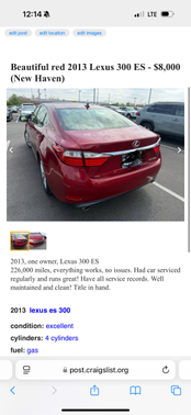 2013 Lexus ES 350 Base