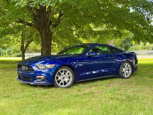 Blue 2015 Ford Mustang GT Premium