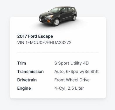 Silver 2017 Ford Escape S
