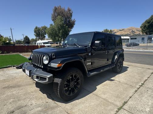Black 2022 Jeep Wrangler Unlimited 4xe Sahara