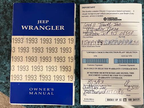 Green 1993 Jeep Wrangler 4WD