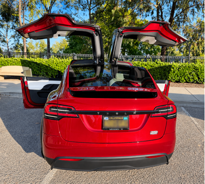 Red 2025 Tesla Model X Plaid