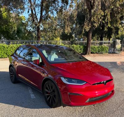 Red 2025 Tesla Model X Plaid
