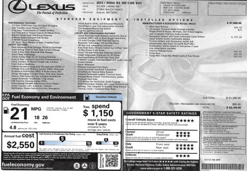 2013 Lexus RX 350 F Sport