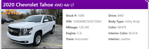 2020 Chevrolet Tahoe LT