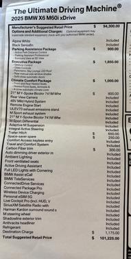 White 2025 BMW X6 M60i